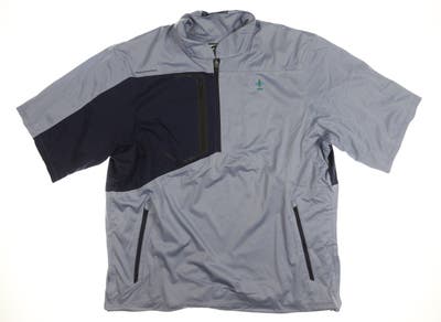 New W/ Logo Mens Sun Mountain Rainflex Short Sleeve Rain Jacket X-Large XL Blue MSRP $180 C90306