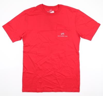 New Mens Southern Tide Golf T-Shirt Small S Red MSRP $40 8167