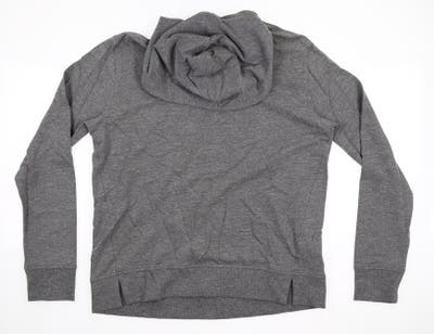 New Womens Peter Millar Golf Sweatshirt with Hood Medium M Gray MSRP $139 LF21K45