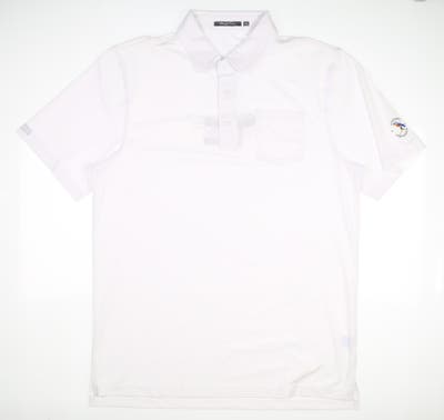 New W/ Logo Mens Straight Down Golf Polo X-Large XL White MSRP $94