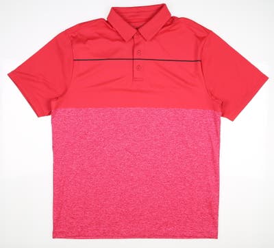 New Mens Under Armour Playoff Polo Large L Pink MSRP $65
