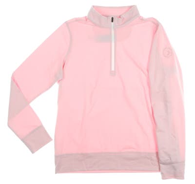 New W/ Logo Womens Straight Down Skye 1/4 Zip Pullover X-Large XL Pink MSRP $120