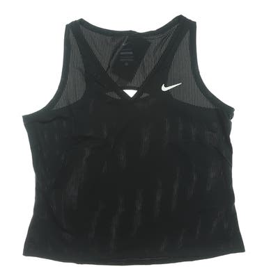 New Womens Nike Golf Victory Tank Top Large L Black MSRP $45