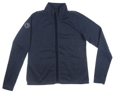 New W/ Logo Womens Under Armour Storm Sweater Fleece Full Zip Jacket Large L Academy Blue MSRP $80