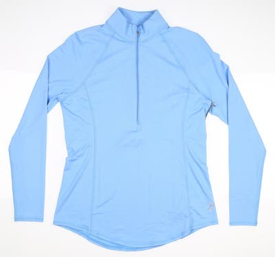 New Womens Jo Fit 1/2 Zip Golf Pullover Small S Blue MSRP $86 UT064-ICE