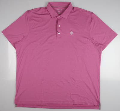 New W/ Logo Mens Johnnie-O Golf Polo XX-Large XXL Pink MSRP $85
