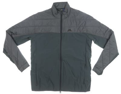 New Mens J. Lindeberg Golf Jacket Large L Dark Gray MSRP $160 GMOW00436