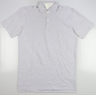 New W/ Logo Mens Holderness and Bourne Golf Polo Small S White MSRP $98