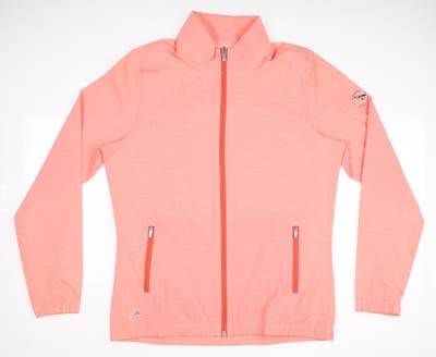 New W/ Logo Womens Adidas Golf Jacket Medium M Peach MSRP $90 BC1829