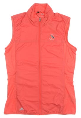 New W/ Logo Womens Adidas Golf Vest Small S Coral MSRP $75 AE6695