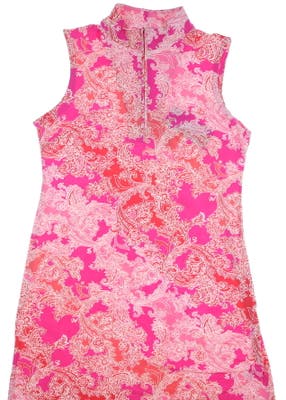 New Womens IBKUL Sleeveless Mock Dress Large L Pascha Pink/Coral MSRP $126 56647
