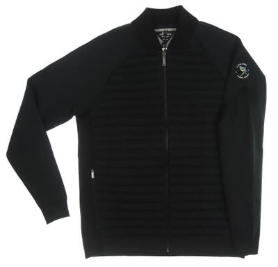 New W/ Logo Mens Adidas Quilted Hybrid Jacket Large L Black MSRP $225 EJ0347