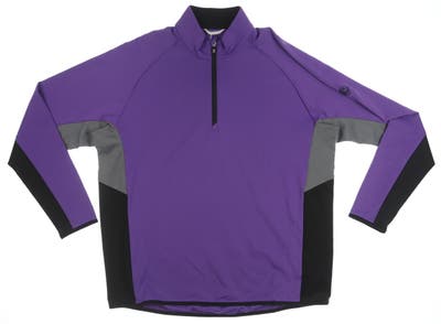 New W/ Logo Mens Cutter & Buck Golf 1/4 Zip Pullover X-Large XL Purple MSRP $110 MCK00136