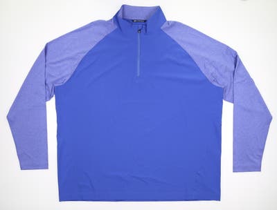 New W/ Logo Mens Cutter & Buck Golf 1/4 Zip Pullover XX-Large XXL Blue MSRP $110 MCC00006