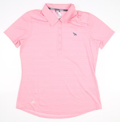 New W/ Logo Womens Adidas Golf Polo Medium M Pink MSRP $60 DQ0523