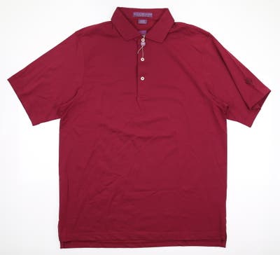 New W/ Logo Mens MARTIN GOLF Golf Polo Large L Red MSRP $100 172M030