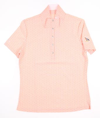 New W/ Logo Womens Nivo Sport Golf Polo Small S Pink MSRP $72