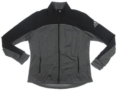New Womens Adidas Golf Jacket X-Large XL Gray/Black MSRP $90 CW6742