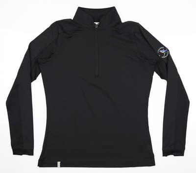 New W/ Logo Womens Ping Melrose 1/2 Zip Pullover Small S (4) Black MSRP $120 P93398