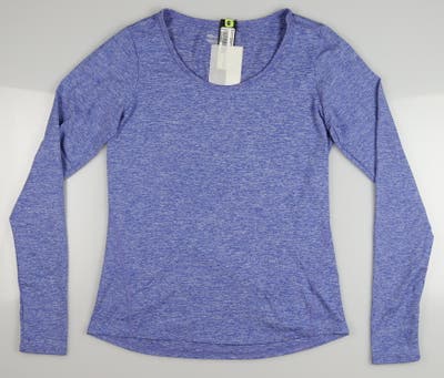 New Womens Straight Down Golf Long Sleeve Small S Blue MSRP $86 W14199