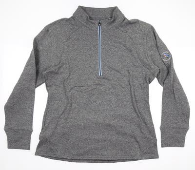 New W/ Logo Womens Footjoy Golf 1/2 Zip Pullover Large L Gray MSRP $95