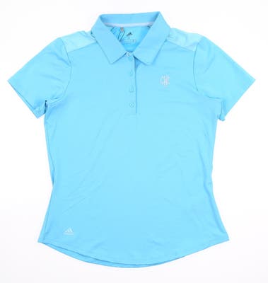 New W/ Logo Womens Adidas Golf Polo Small S Blue MSRP $60 DQ0535