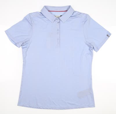 New Womens KJUS Golf Polo Large L Blue MSRP $99 LG60-H12