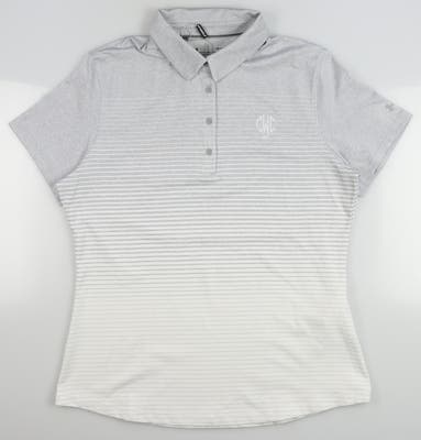 New W/ Logo Womens Under Armour Golf Polo Large L Gray MSRP $65
