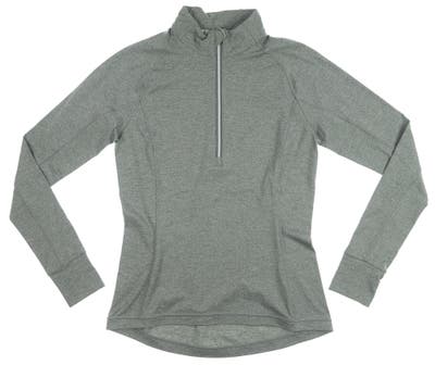 New Womens Puma Proven 1/2 Zip Pullover Small S Gray MSRP $70 577943 02