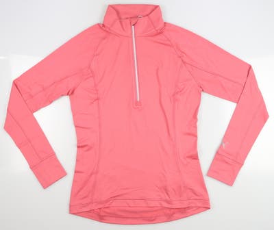 New Womens Puma Rotation 1/4 Zip Pullover Small S Pink MSRP $65 577943 10