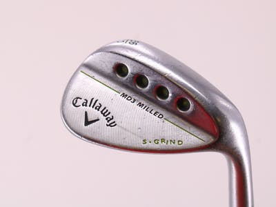 Callaway MD3 Milled Chrome S-Grind Wedge Sand SW 56° 10 Deg Bounce S Grind True Temper Dynamic Gold Steel Wedge Flex Right Handed 35.5in