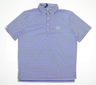 New W/ Logo Mens Ralph Lauren RLX Golf Polo Large L Blue MSRP $98