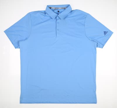 New Mens Adidas Ultimate 2.0 Polo X-Large XL Light Blue MSRP $65