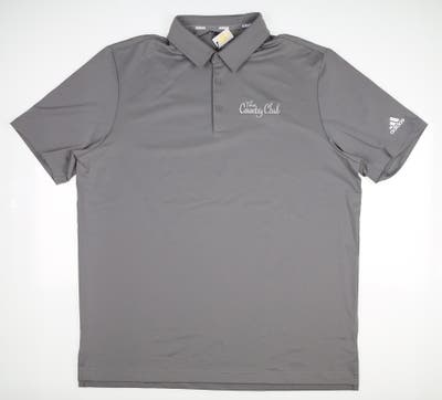 New W/ Logo Mens Adidas Ultimate 2.0 Polo X-Large XL Gray MSRP $65