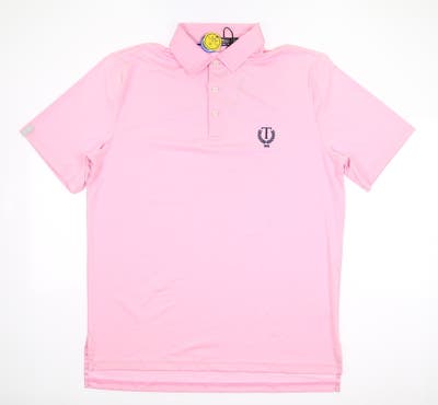 New W/ Logo Mens Ralph Lauren RLX Golf Polo Medium M Pink MSRP $98