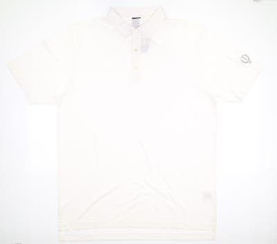 New W/ Logo Mens Dunning Golf Polo X-Large XL White MSRP $79