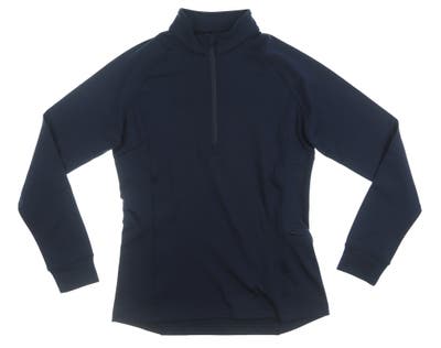 New Womens Level Wear Essence 1/4 Zip Pullover Medium M Navy Blue MSRP $65