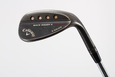 Callaway Mack Daddy 4 Black Wedge Lob LW 58° 10 Deg Bounce S Grind Dynamic Gold Tour Issue S200 Steel Stiff Right Handed 35.0in