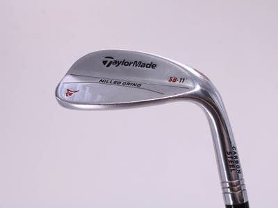 TaylorMade Milled Grind Satin Chrome Wedge Lob LW 58° 11 Deg Bounce True Temper Dynamic Gold R300 Steel Regular Right Handed 35.75in