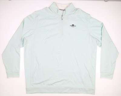 New W/ Logo Mens Adidas 1/4 Zip Pullover XX-Large XXL Green MSRP $110