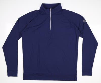 New W/ Logo Mens Holderness and Bourne The Westland 1/4 Zip Pullover Small S Navy Blue MSRP $125