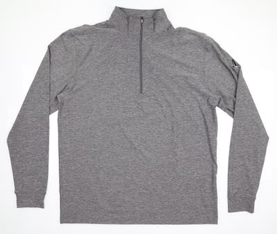 New W/ Logo Mens Straight Down Crusher 1/4 Zip Pullover Large L Gray MSRP $110