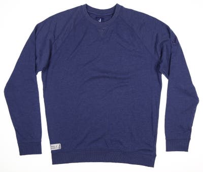 New W/ Logo Mens Johnnie-O Pamlico Fleece Sweatshirt Medium M Twilight MSRP $88