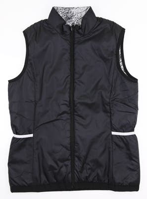 New Womens Footjoy Insulated Reversible Vest Medium M Black/White MSRP $145