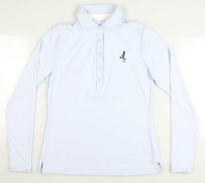 New W/ Logo Womens Fairway & Greene Catherine Long Sleeve Polo X-Small XS Dream MSRP $110
