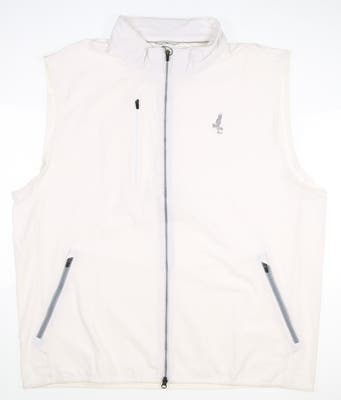 New W/ Logo Mens DONALD ROSS Traveler Vest X-Large XL White MSRP $185
