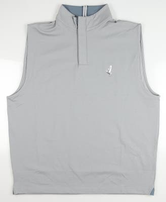 New W/ Logo Mens Footjoy Stretch Jersey 1/4 Zip Vest Large L Heather Gray MSRP $95