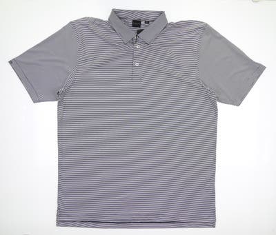 New W/ Logo Mens Dunning Golf Polo XX-Large XXL Navy Blue/White MSRP $89