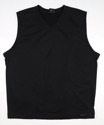 New Mens Nike Golf Sweater Vest XX-Large XXL Black MSRP $70