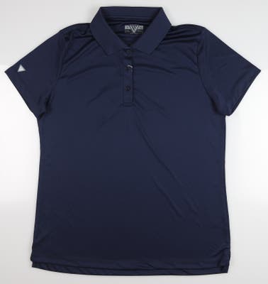New Womens Level Wear Golf Polo Large L Navy Blue MSRP $45